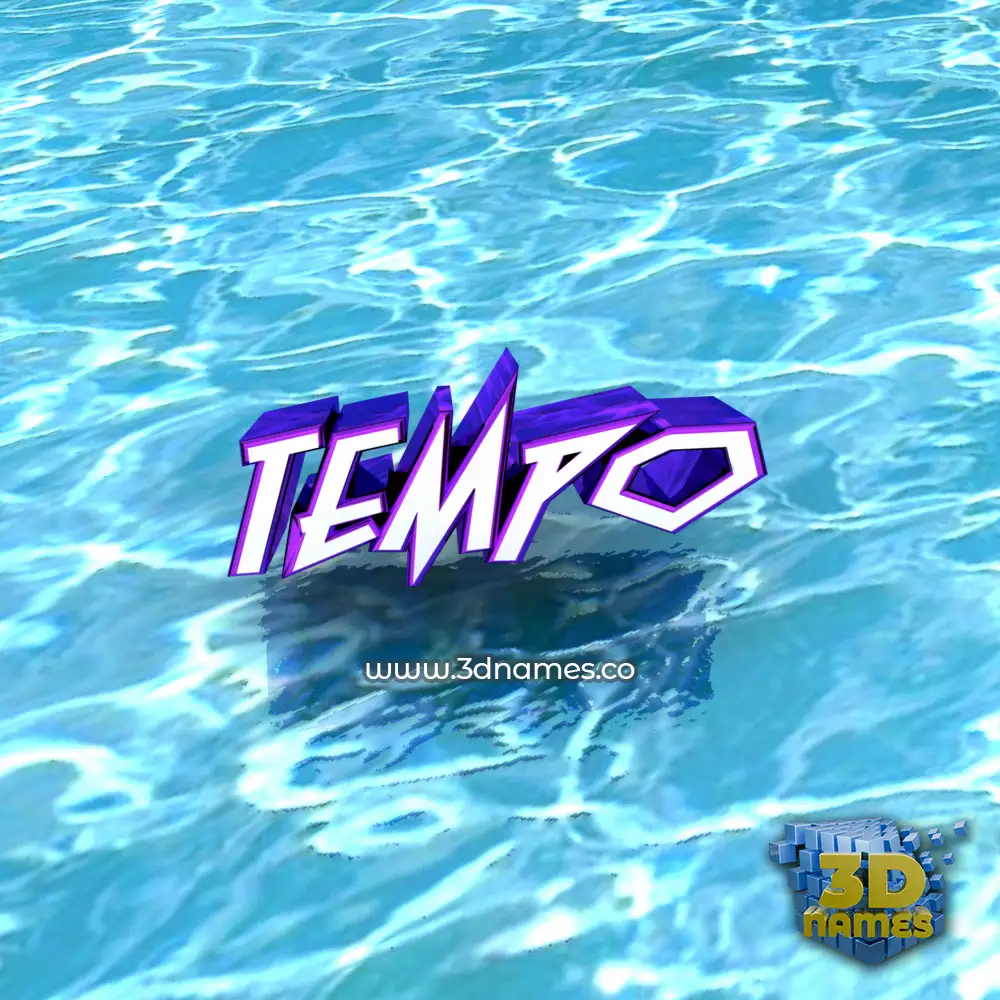 tempo in Water style - 3D name wallpaper