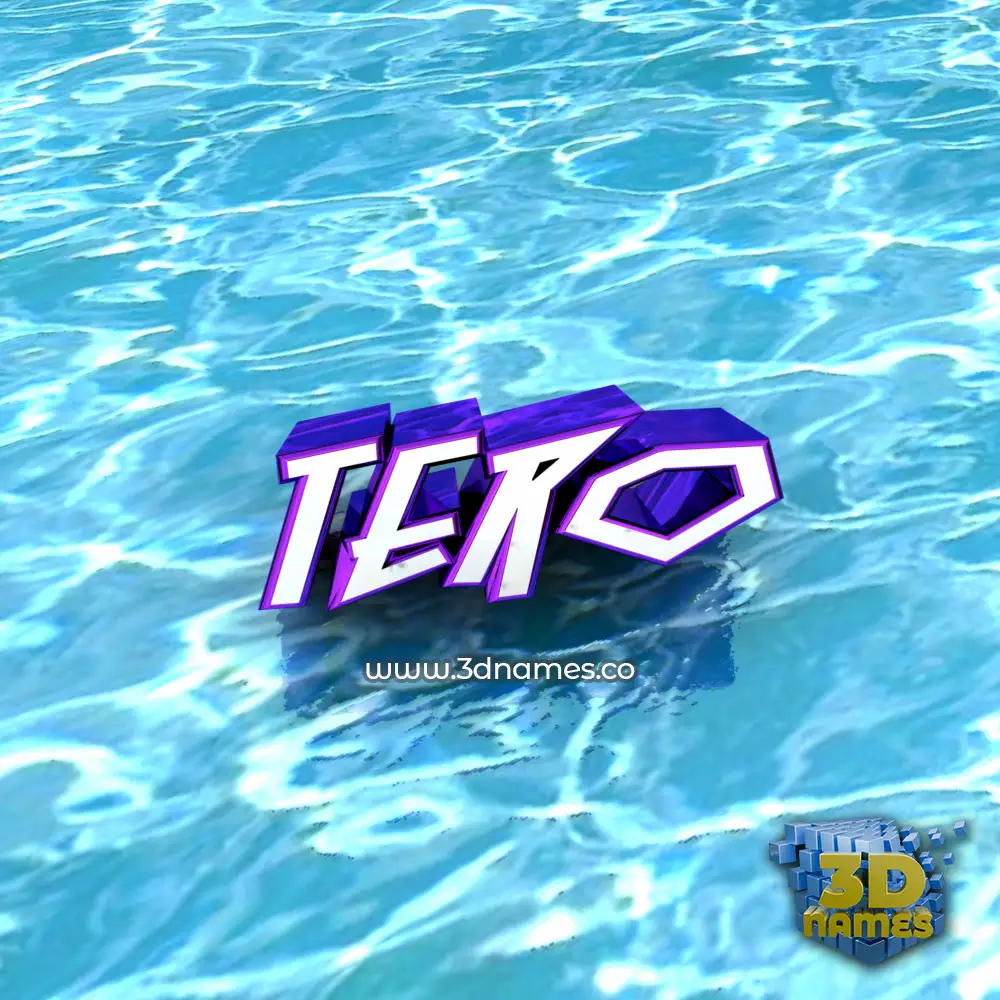 tero in Water style - 3D name wallpaper