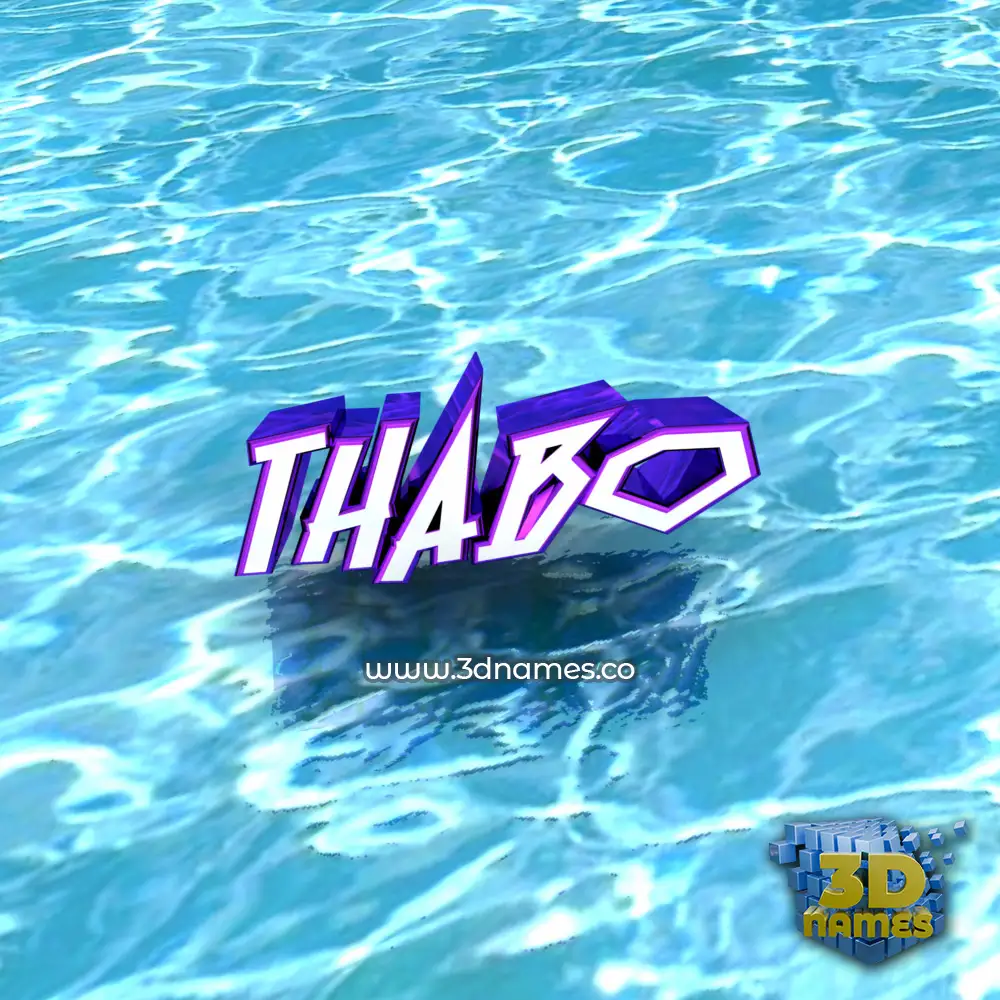 thabo in Water style - 3D name wallpaper
