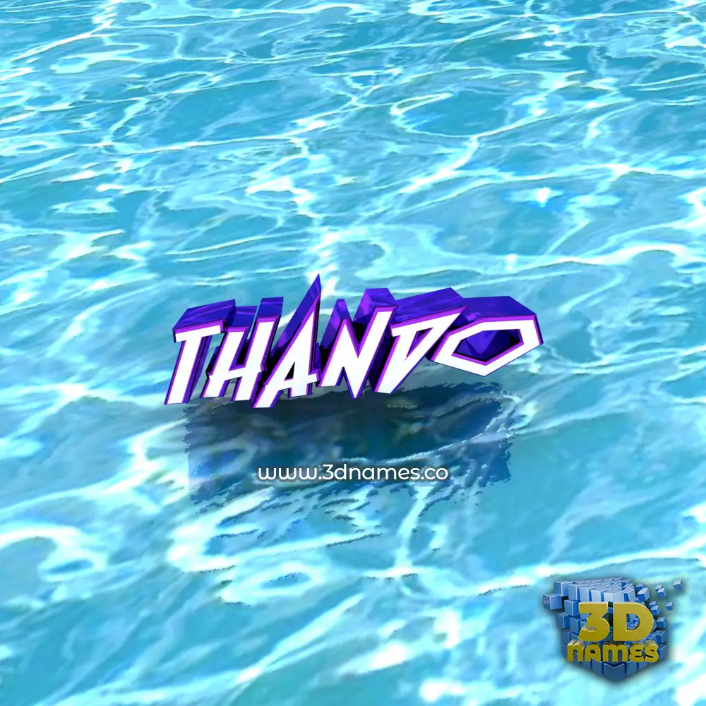 thando in Water style - 3D name wallpaper