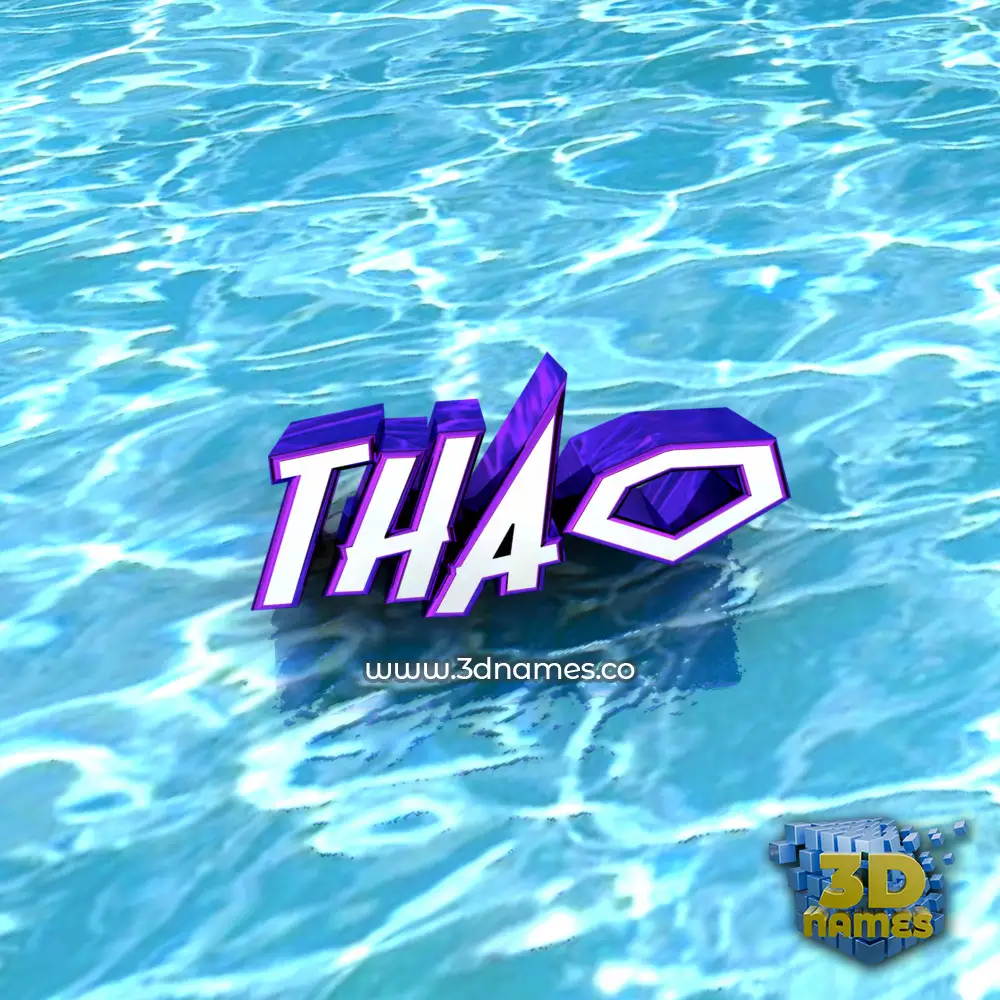 thao in Water style - 3D name wallpaper