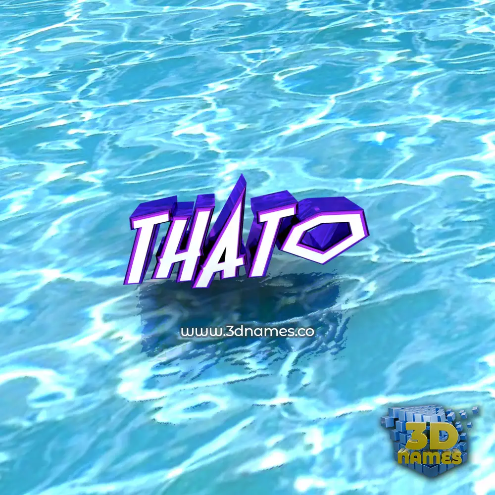 thato in Water style - 3D name wallpaper