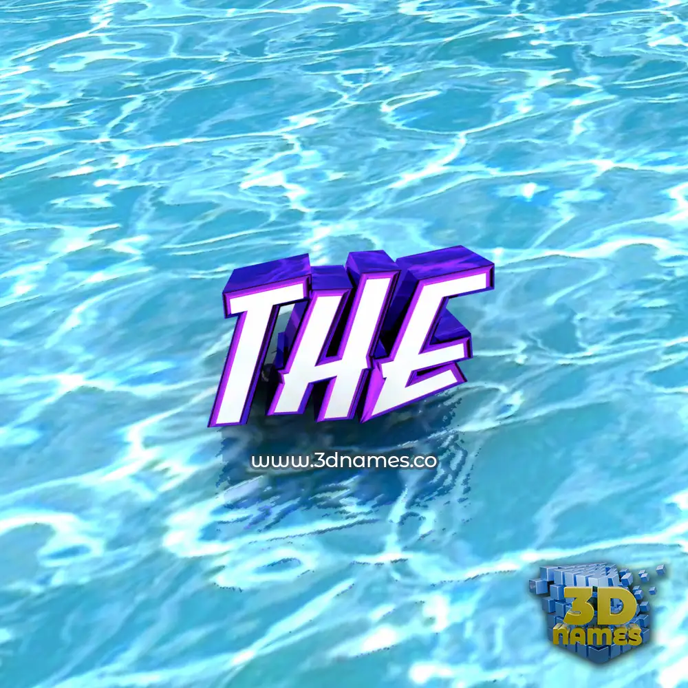 the in Water style - 3D name wallpaper