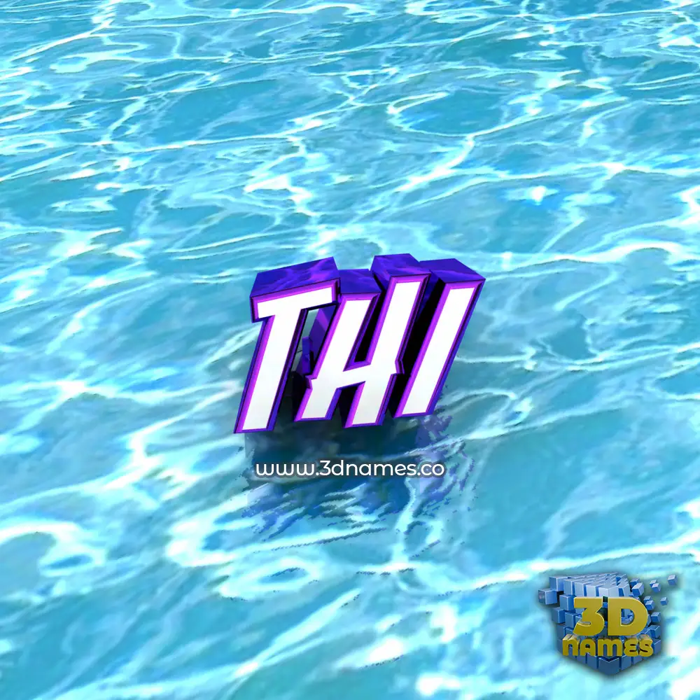 thi in Water style - 3D name wallpaper