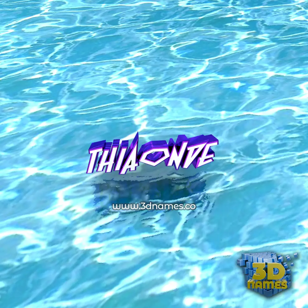 thiaonde in Water style - 3D name wallpaper