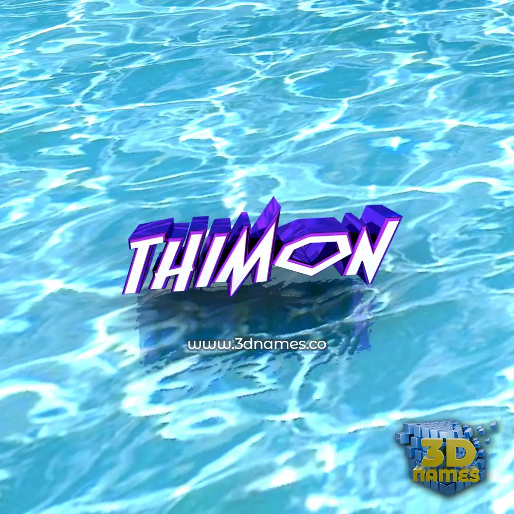 thimon in Water style - 3D name wallpaper