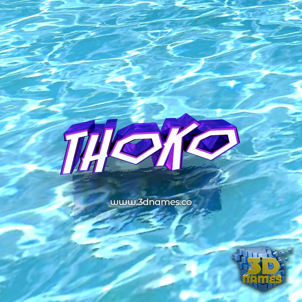 thoko in Water style - 3D name wallpaper