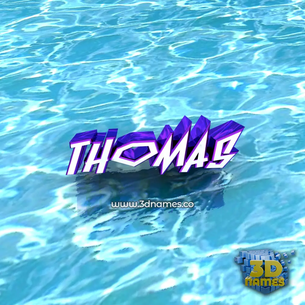 thomas in Water style - 3D name wallpaper
