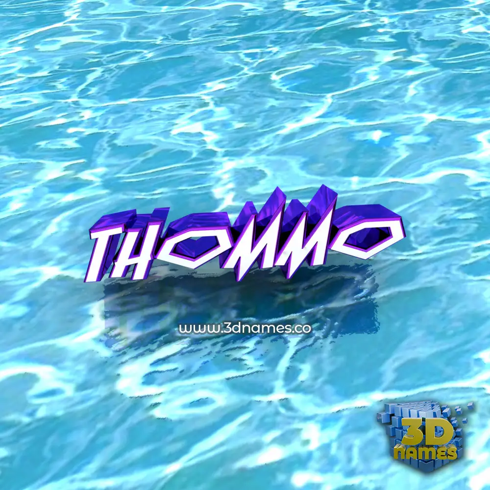 thommo in Water style - 3D name wallpaper