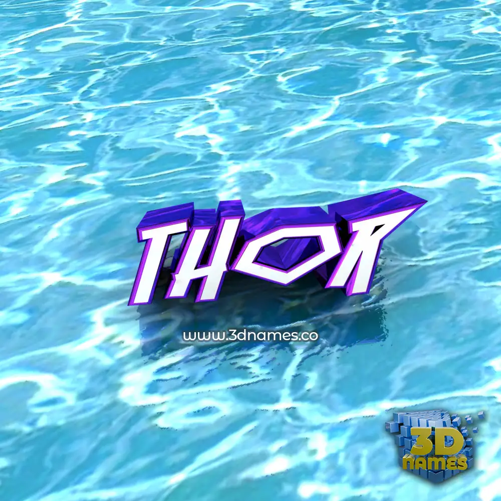 thor in Water style - 3D name wallpaper