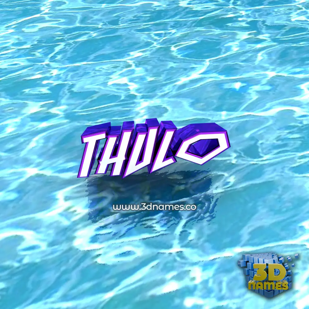 thulo in Water style - 3D name wallpaper