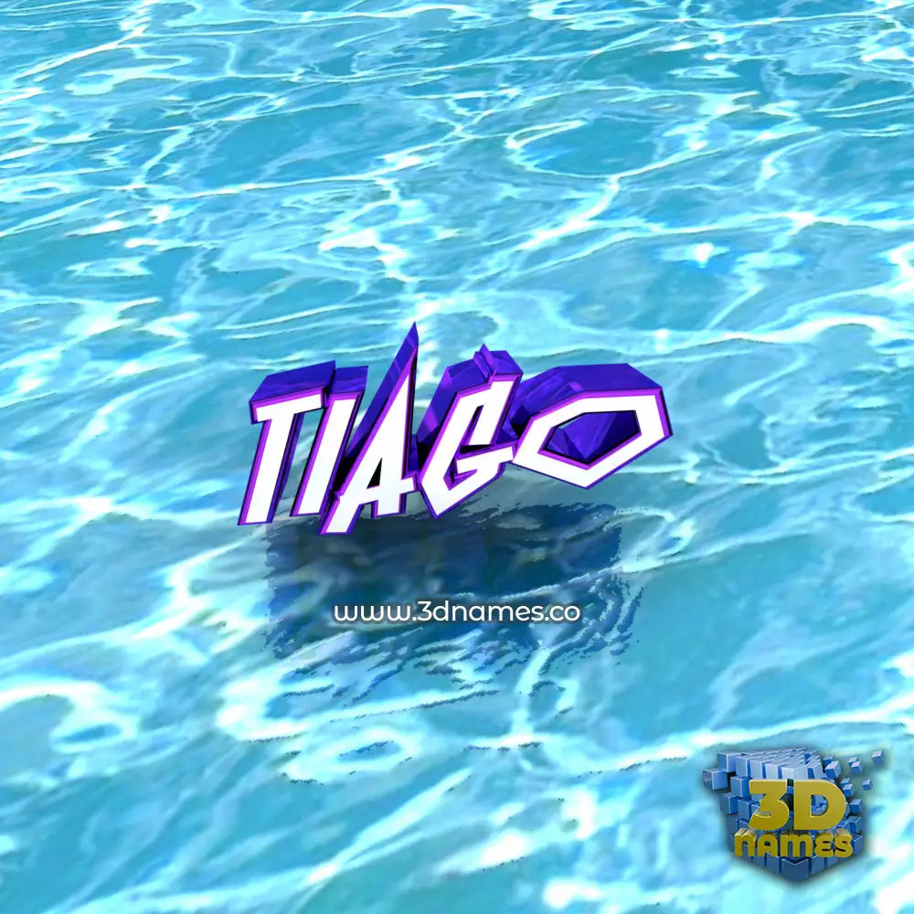 tiago in Water style - 3D name wallpaper