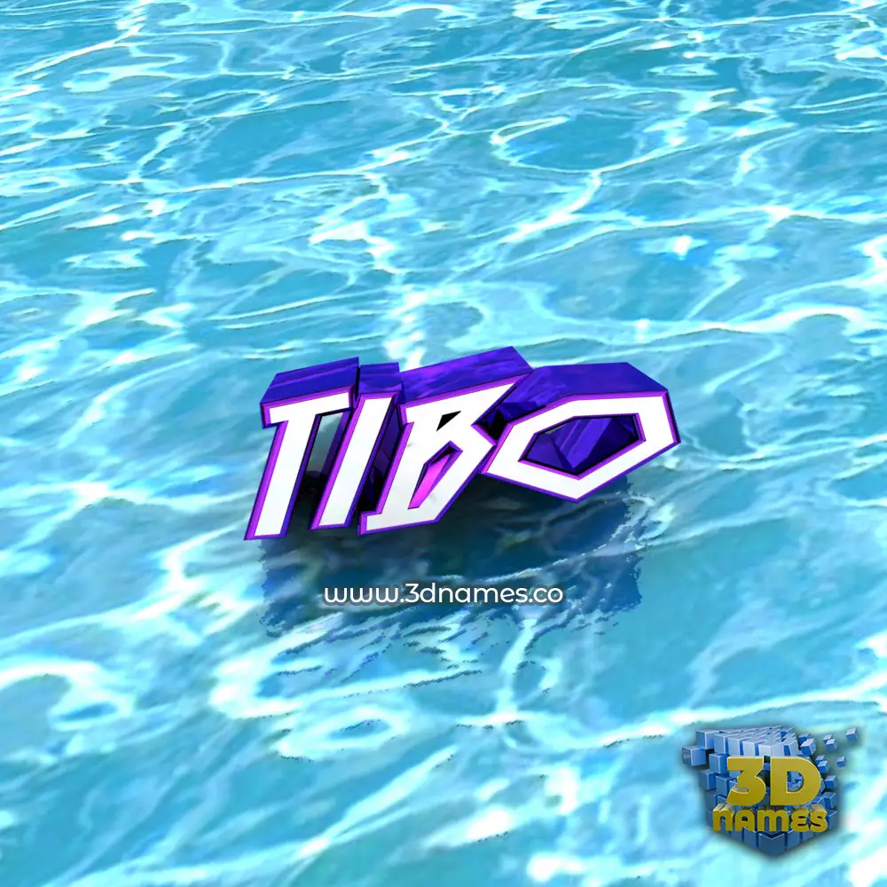 tibo in Water style - 3D name wallpaper