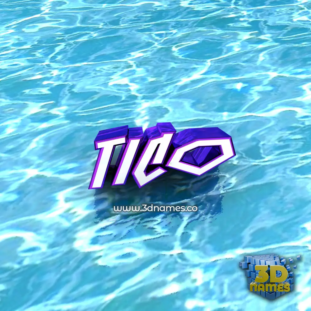 tico in Water style - 3D name wallpaper