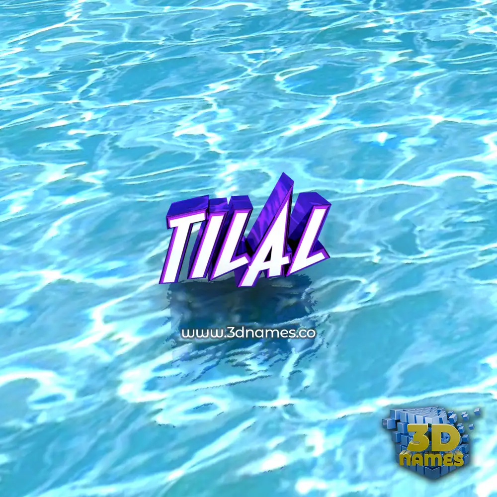 tilal in Water style - 3D name wallpaper