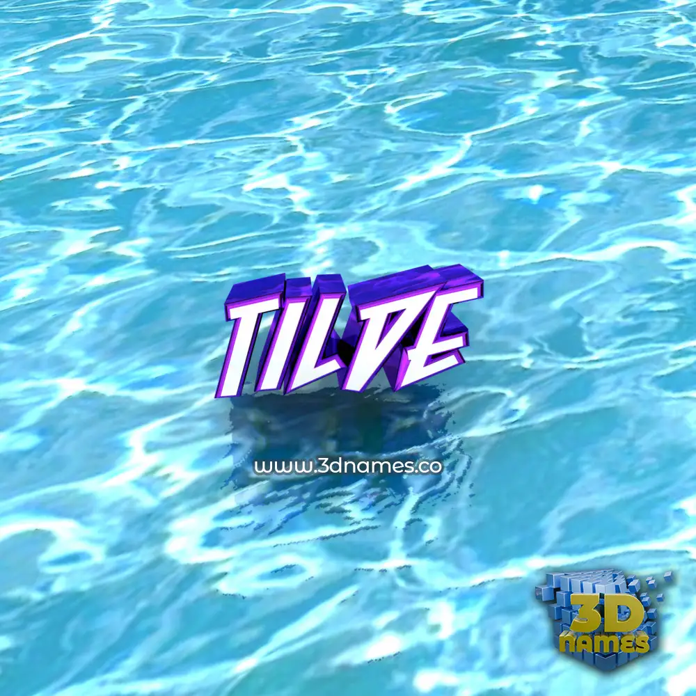 tilde in Water style - 3D name wallpaper