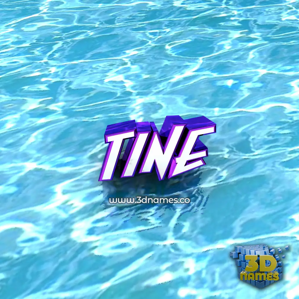 tine in Water style - 3D name wallpaper