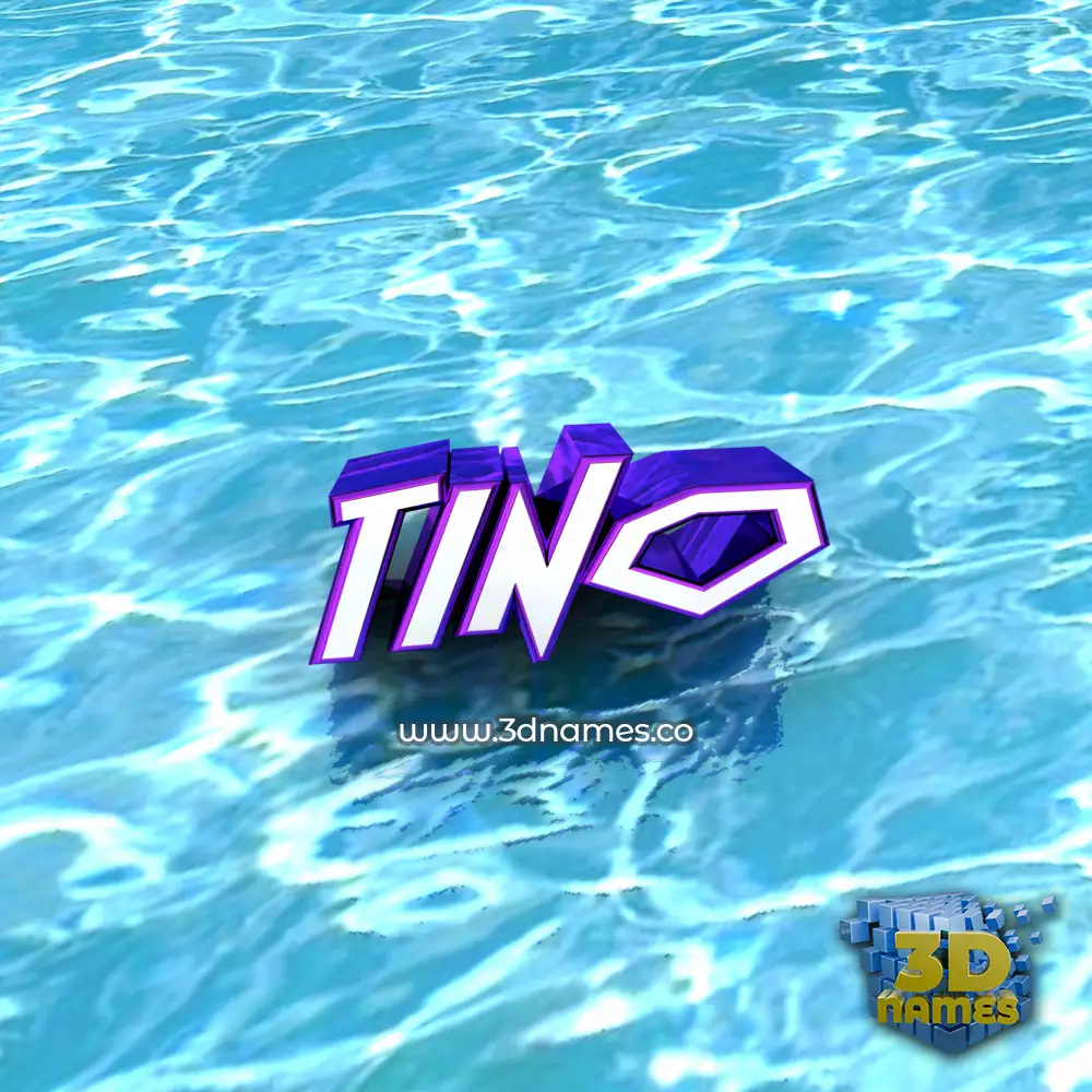 tino in Water style - 3D name wallpaper