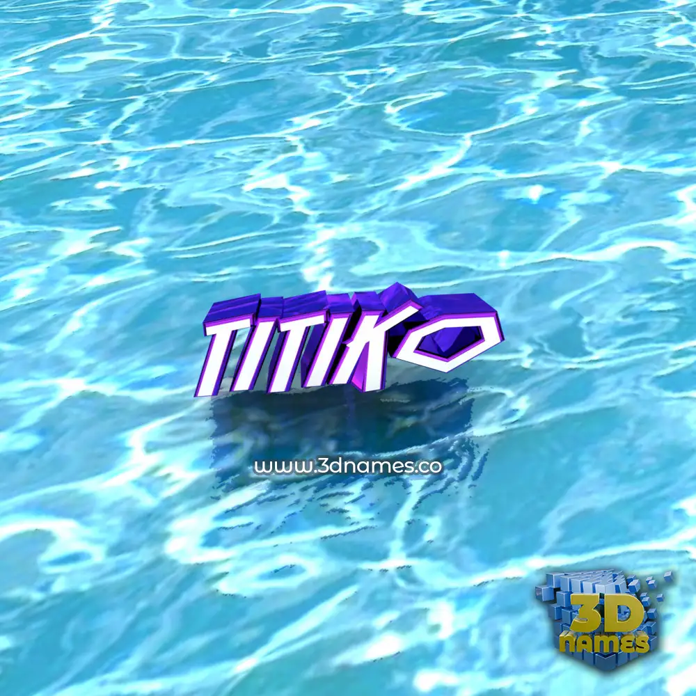 titiko in Water style - 3D name wallpaper