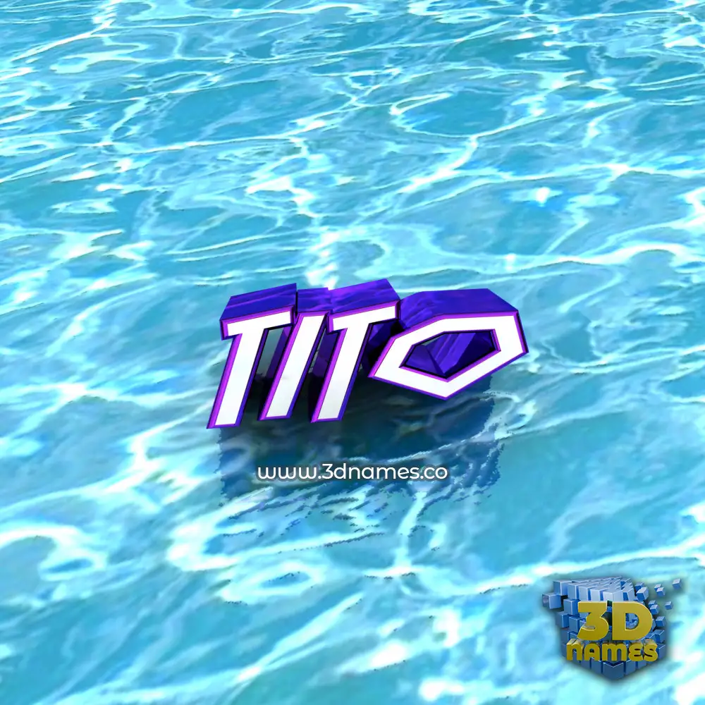 tito in Water style - 3D name wallpaper