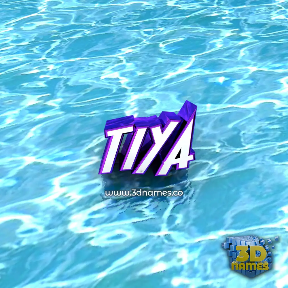 tiya in Water style - 3D name wallpaper