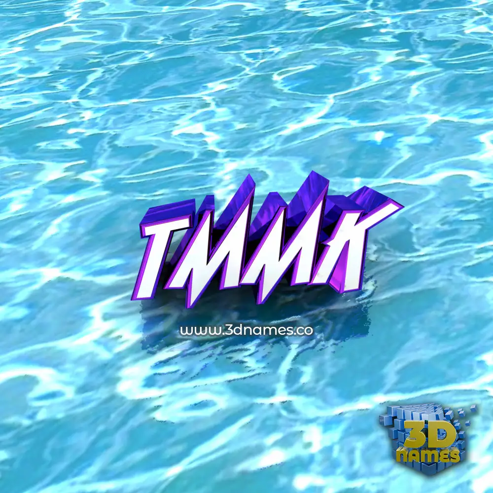 tmmk in Water style - 3D name wallpaper