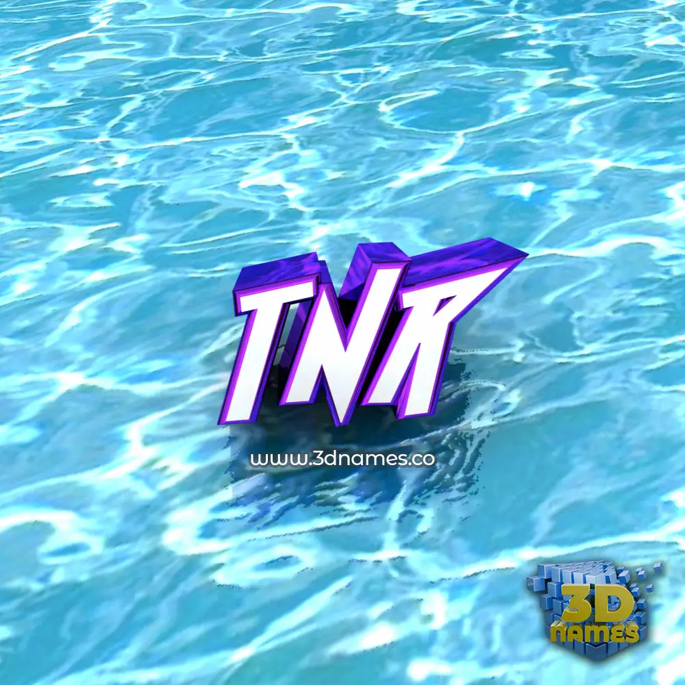 tnr in Water style - 3D name wallpaper