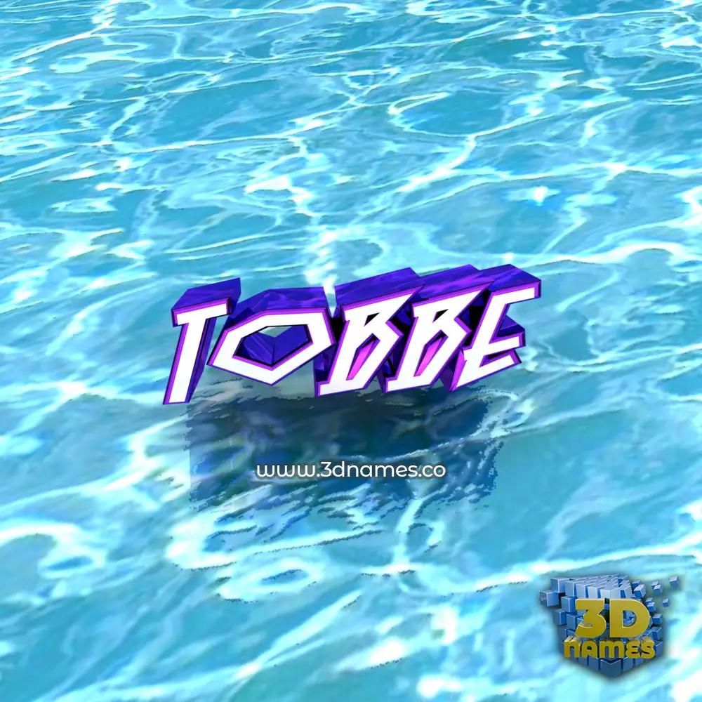 tobbe in Water style - 3D name wallpaper