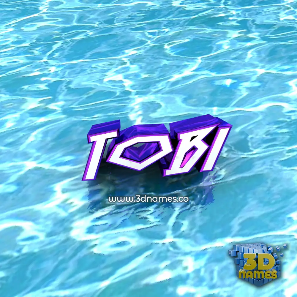 tobi in Water style - 3D name wallpaper