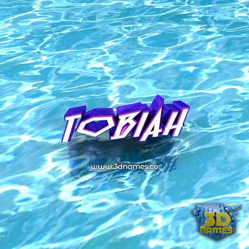 tobiah in Water style - 3D name wallpaper