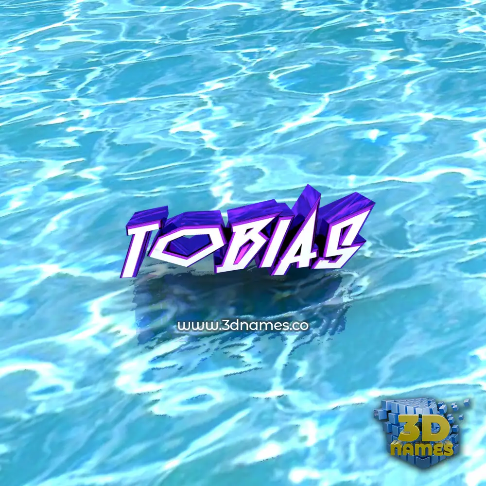 tobias in Water style - 3D name wallpaper