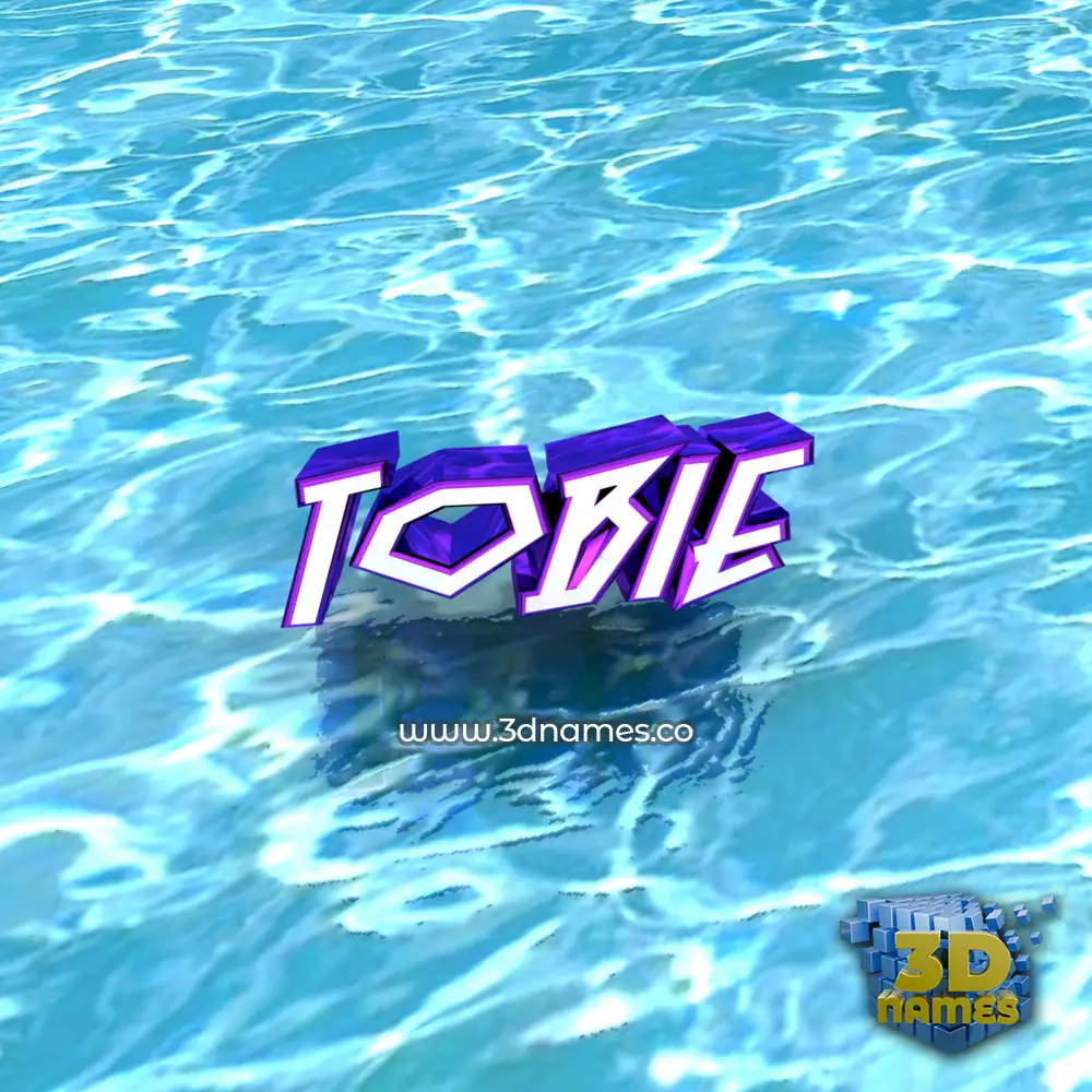 tobie in Water style - 3D name wallpaper