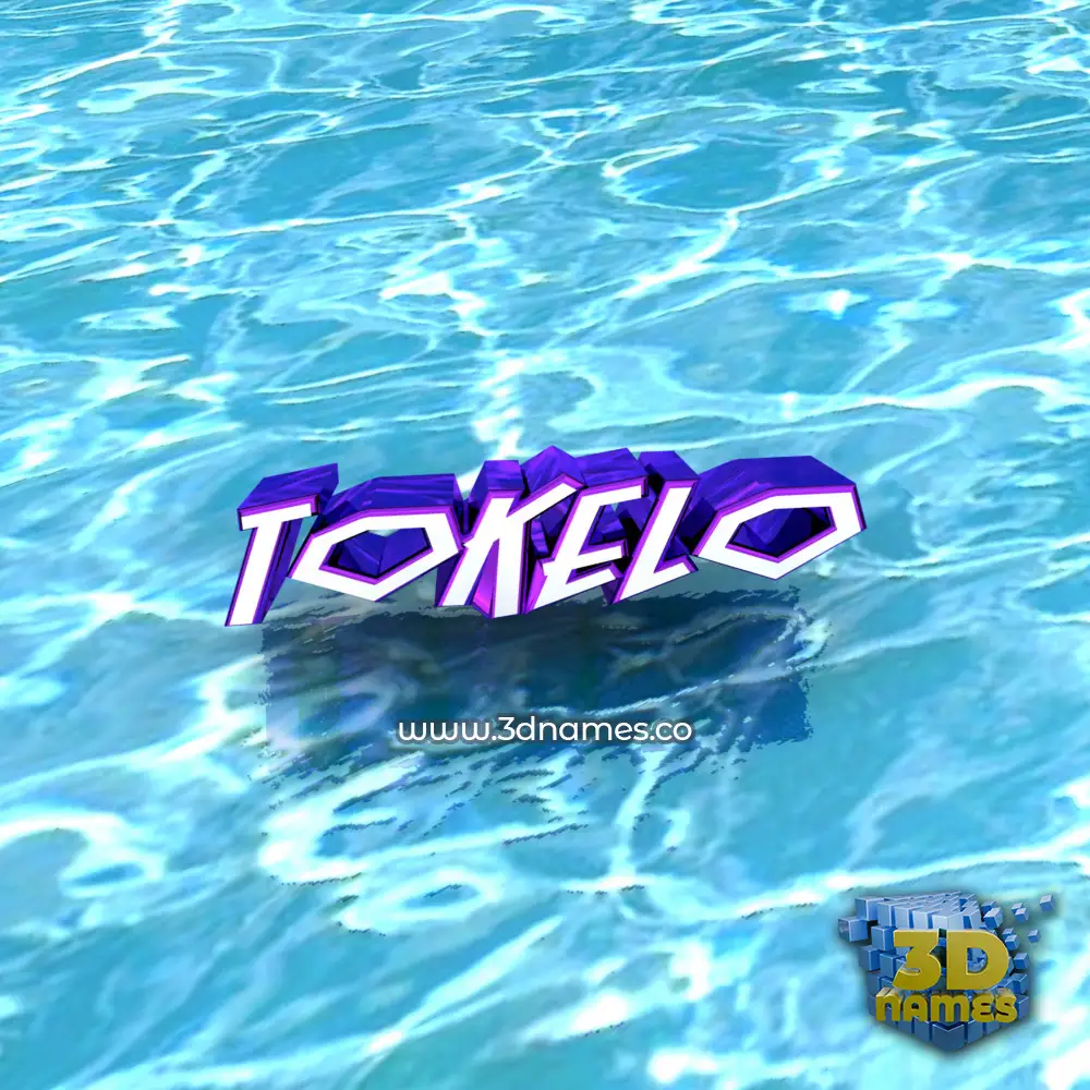 tokelo in Water style - 3D name wallpaper