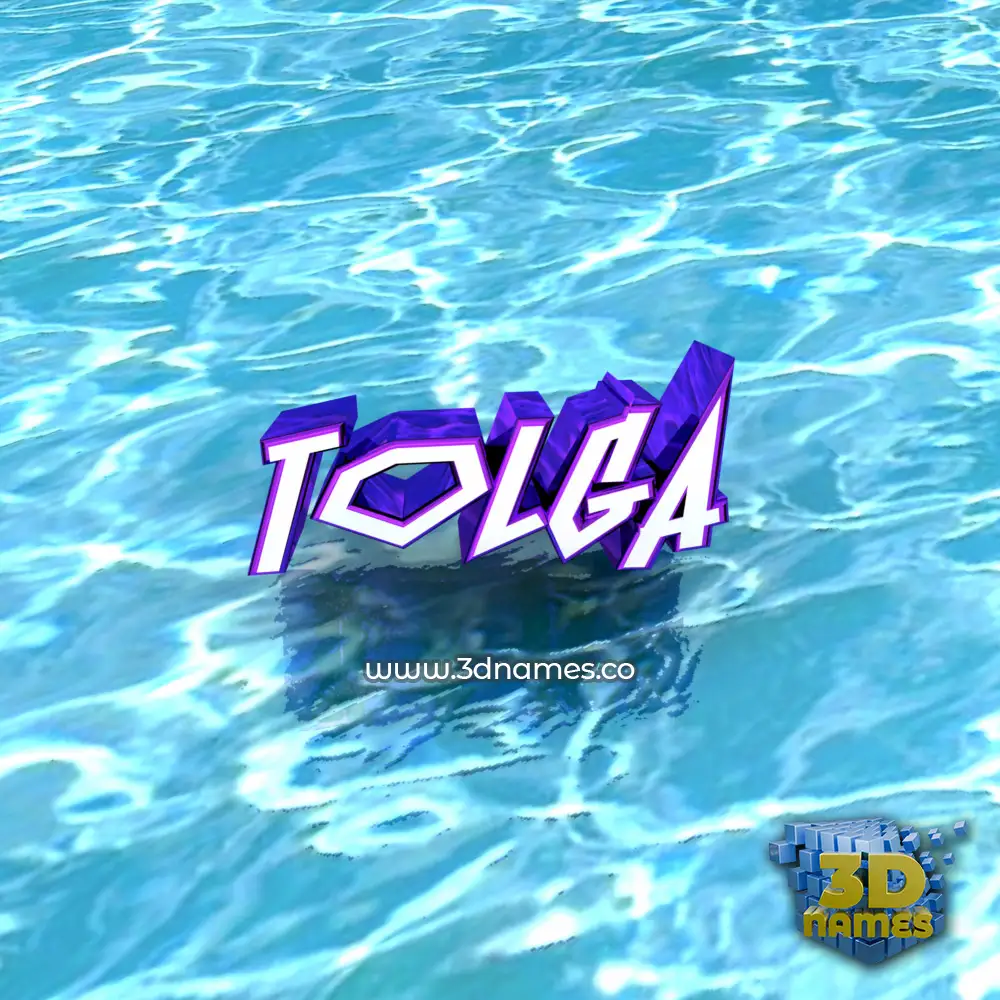 tolga in Water style - 3D name wallpaper