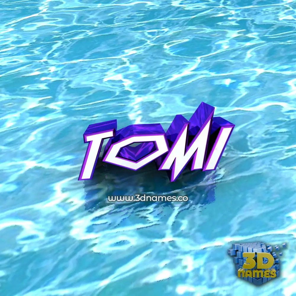 tomi in Water style - 3D name wallpaper