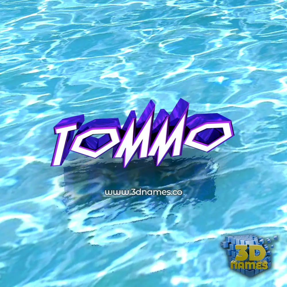 tommo in Water style - 3D name wallpaper