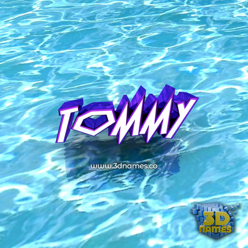 tommy in Water style - 3D name wallpaper