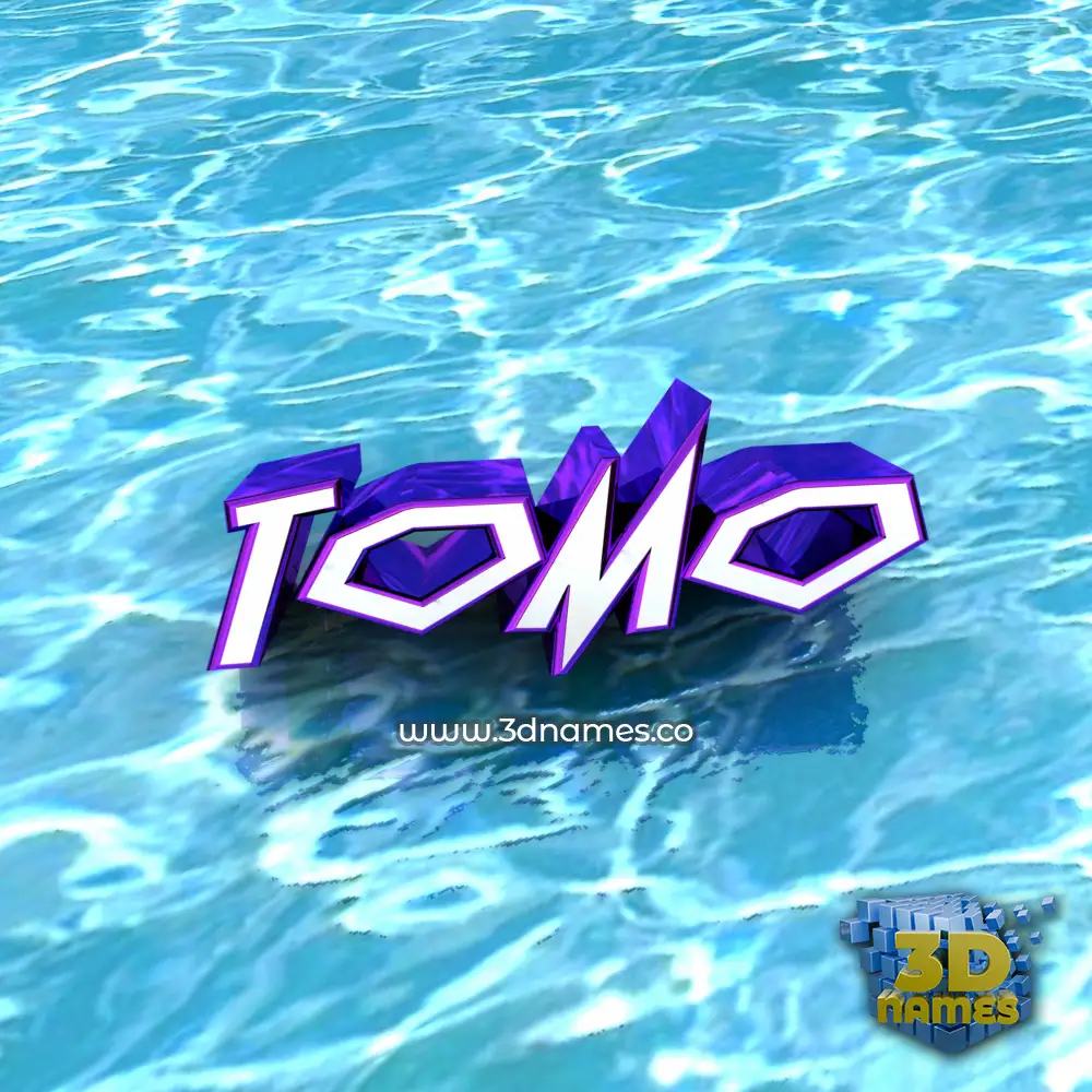 tomo in Water style - 3D name wallpaper
