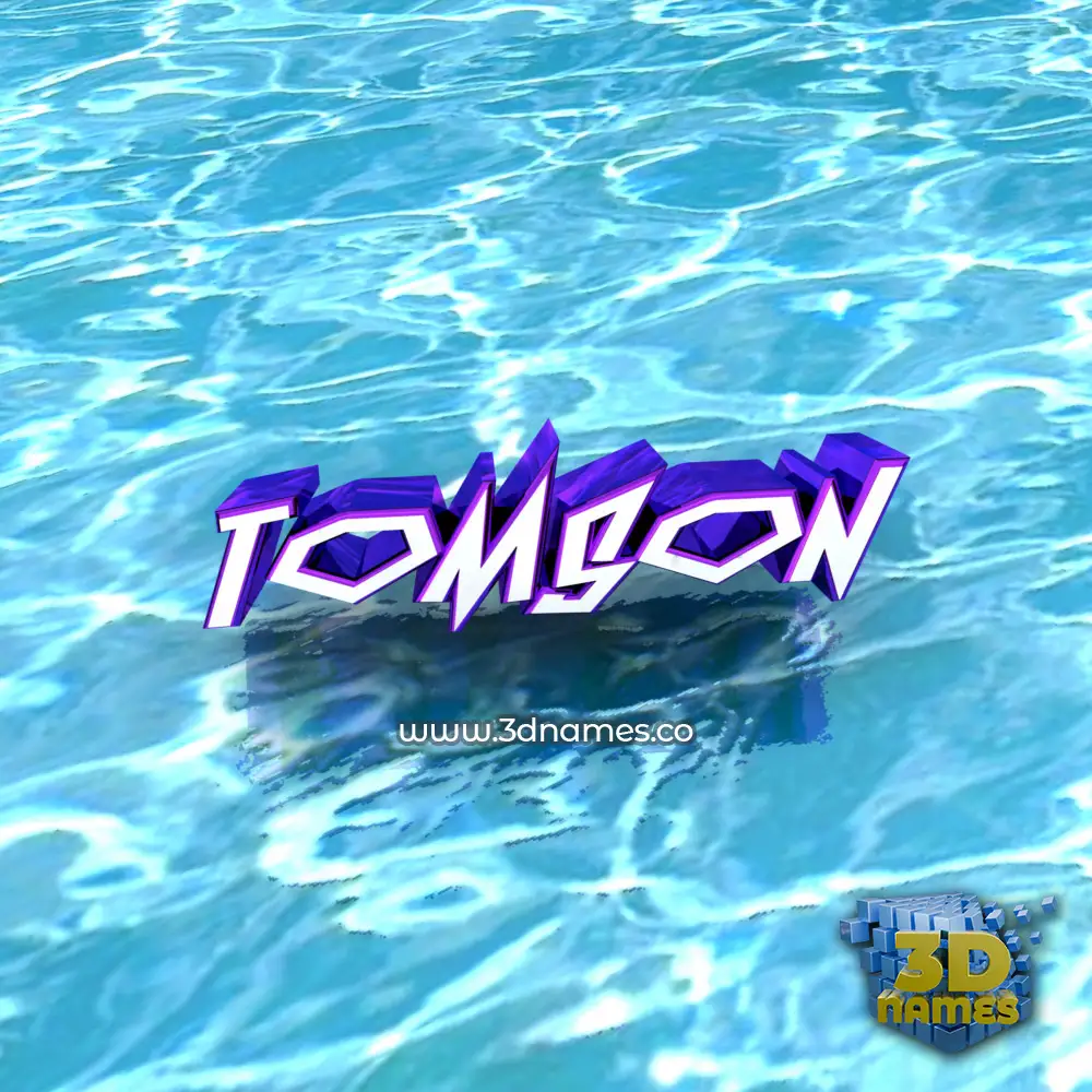 tomson in Water style - 3D name wallpaper