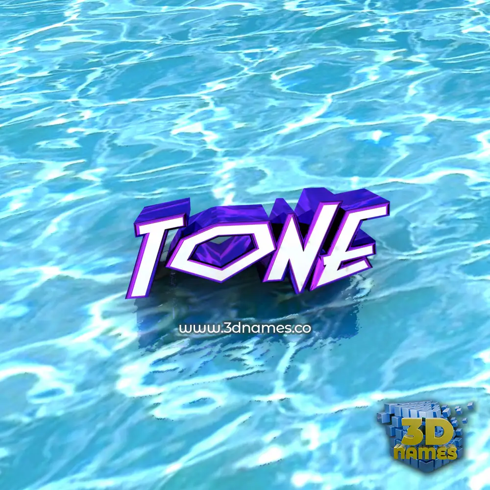 tone in Water style - 3D name wallpaper