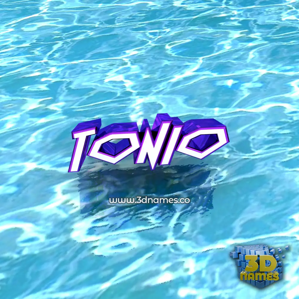 tonio in Water style - 3D name wallpaper