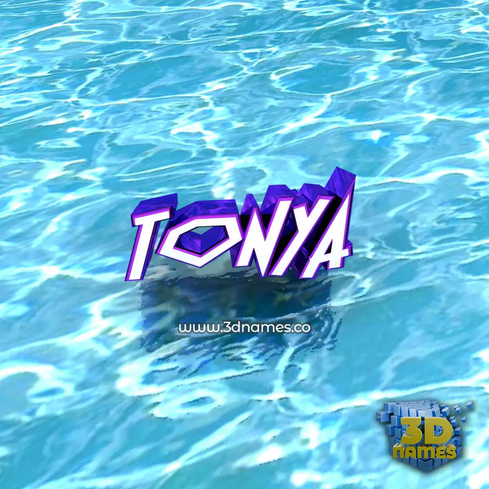 tonya in Water style - 3D name wallpaper