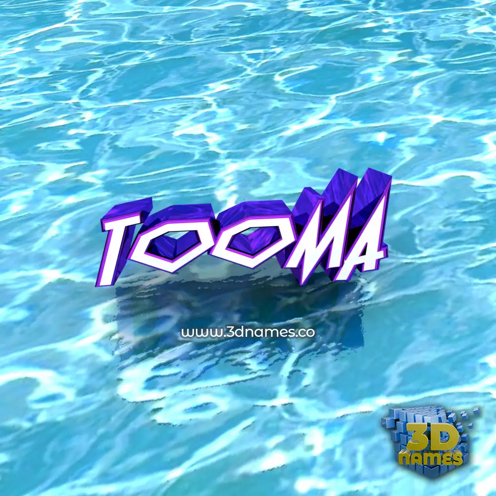 tooma in Water style - 3D name wallpaper