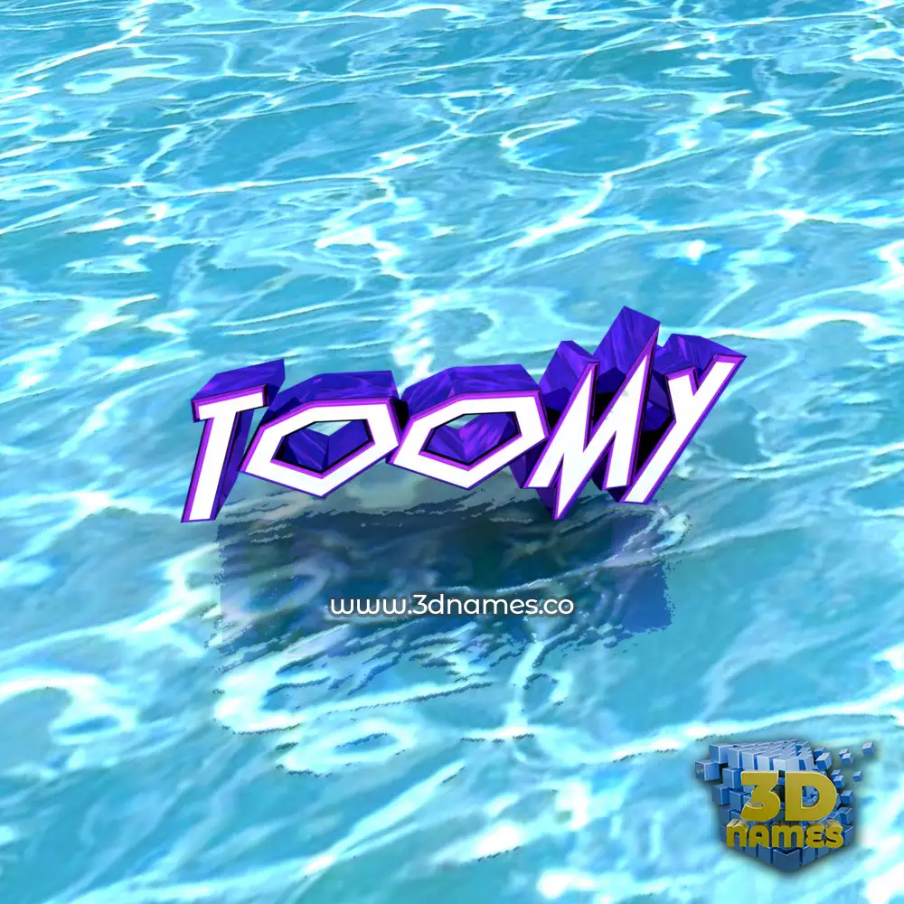 toomy in Water style - 3D name wallpaper