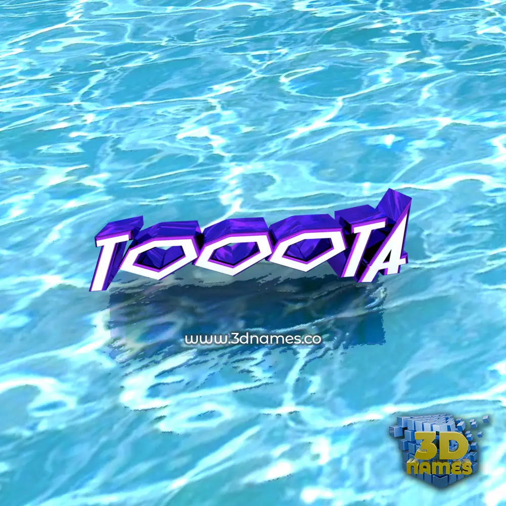 tooota in Water style - 3D name wallpaper