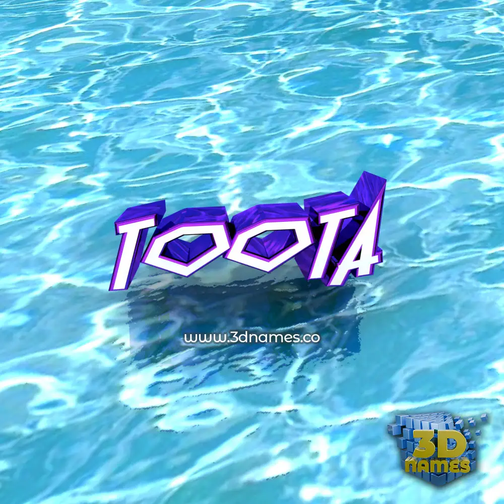 toota in Water style - 3D name wallpaper