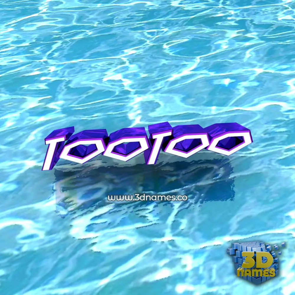 tootoo in Water style - 3D name wallpaper