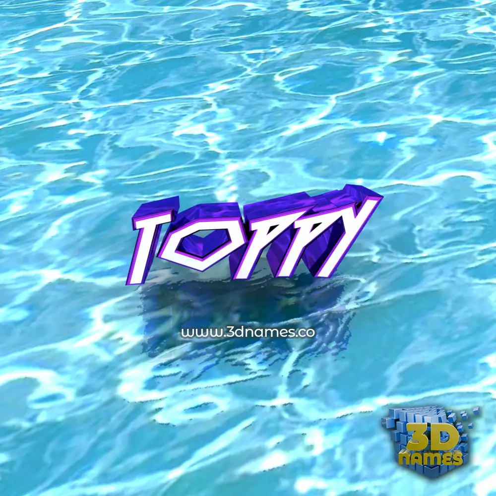 toppy in Water style - 3D name wallpaper