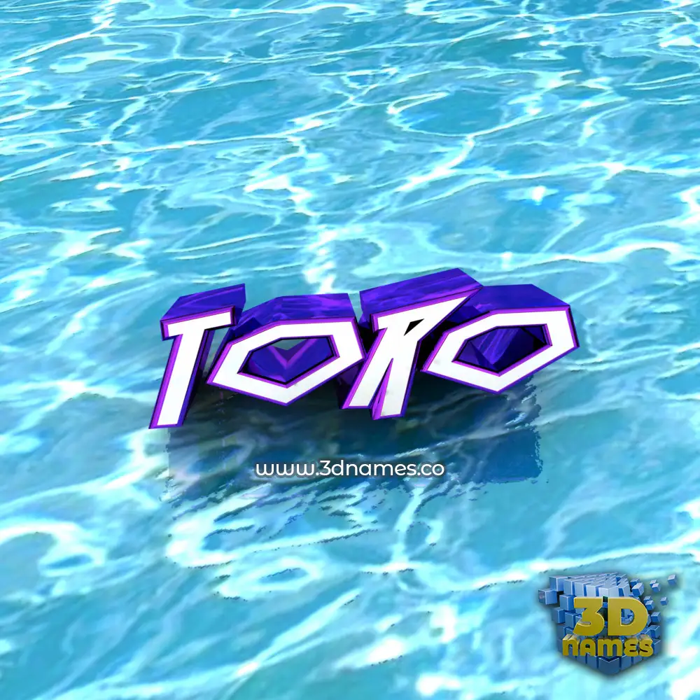toro in Water style - 3D name wallpaper