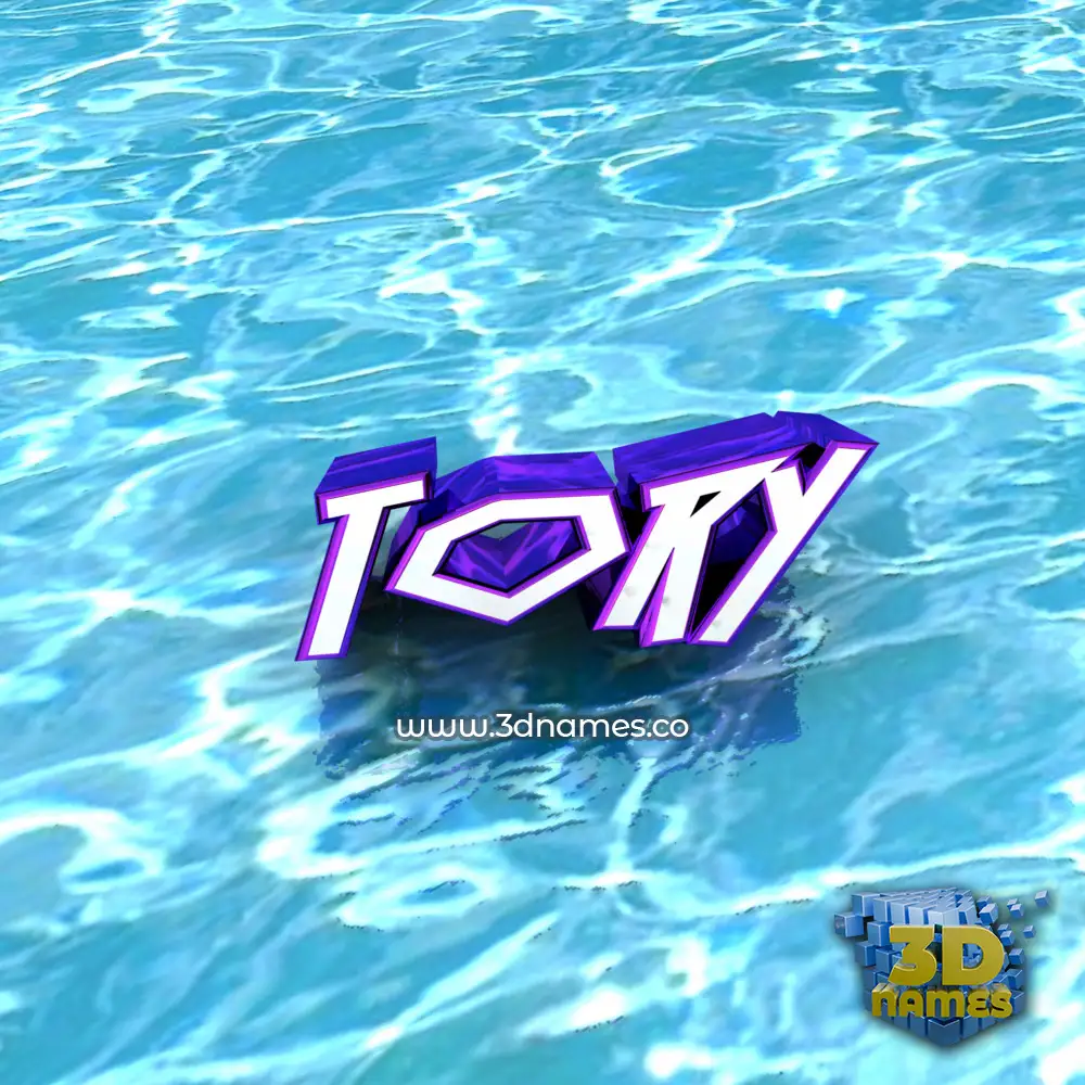 tory in Water style - 3D name wallpaper